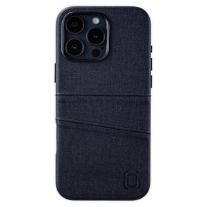 strait on shot showing texture in faux leather of luxe case