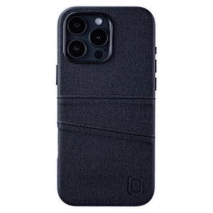 strait on shot showing texture in faux leather of luxe case