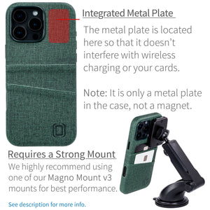 integrated metal plate location allowing for mangetic mounting
