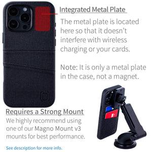 integrated metal plate location allowing for mangetic mounting
