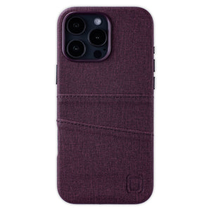 strait on shot showing texture in faux leather of luxe case