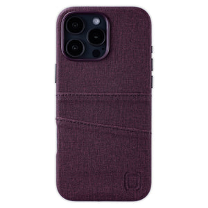 strait on shot showing texture in faux leather of luxe case