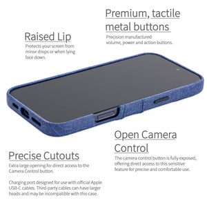 completely exposed camera button, metal tactile buttons raised lip around edge for protection
