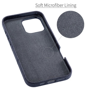 soft microfiber lining offering soft landing spot for iphone
