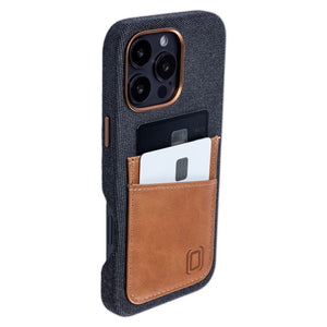photo showing the 2 card holder slots built onto outside fabric of phone case