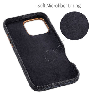 soft microfiber lining to protect the back from scratches, gentle resting spot for your phone