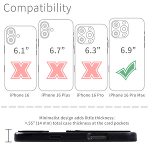 compatibility of the card case with iphone 16 pro max (6.9 inch)