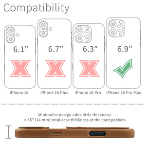 compatibility of the card case with iphone 16 pro max (6.9 inch)