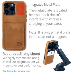 iphone 16 pro max m2gl metal plate location for magnetic mounting on leather card case