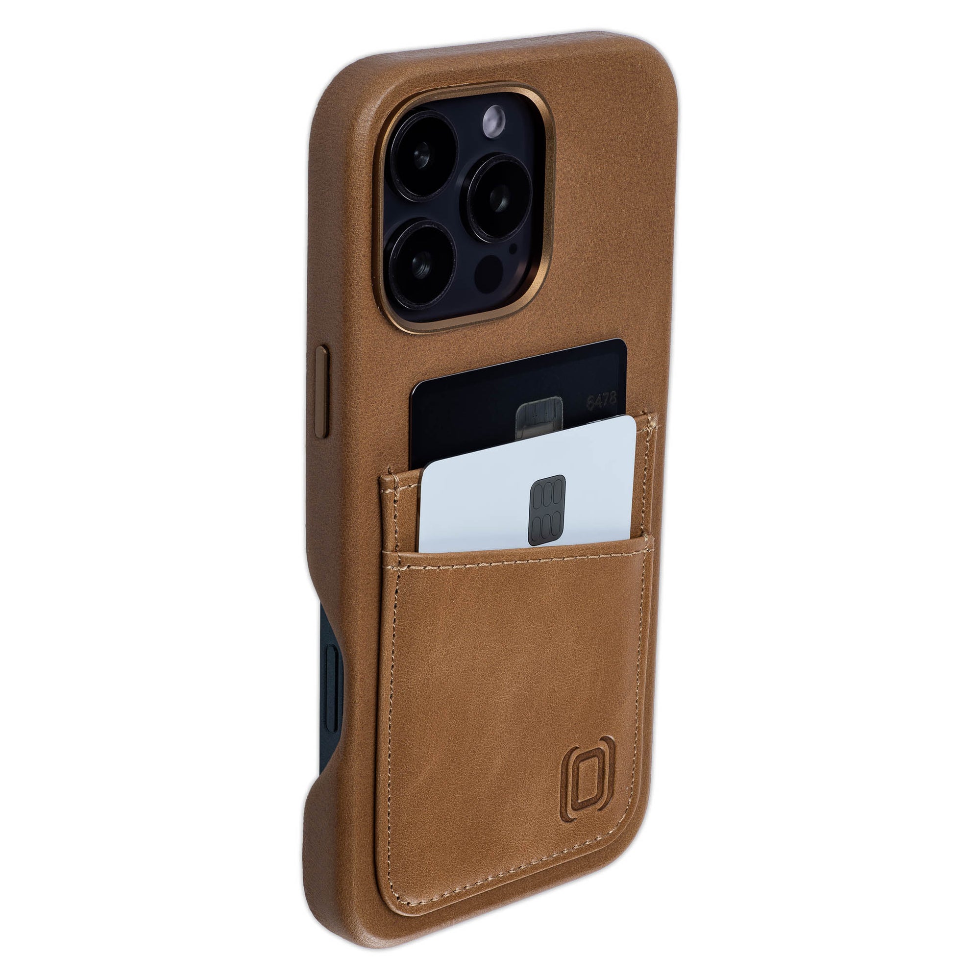 genuine leather m2gl case for iphone 16 pro max with 2 card holder slots