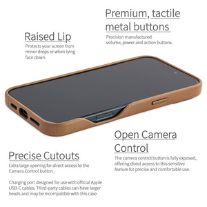 precise cut-outs and raised all edge protection for genuine leather cases