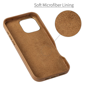 soft microfiber lining to protect the back from scratches, gentle resting spot for your phone