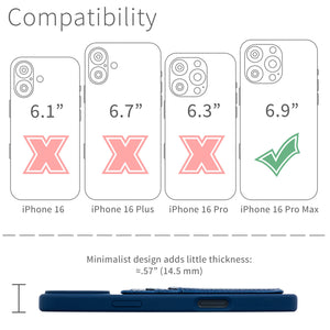 iPhone 16 Pro Max Silicone M2L Card Case [Navy]