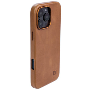 iPhone 16 Pro Max Genuine Leather MSGL Slim Case [Light Brown]