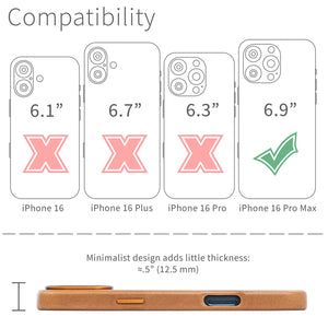 compatibility of the msgl v2 leather case with iphone 16 pro max (6.9 inch)