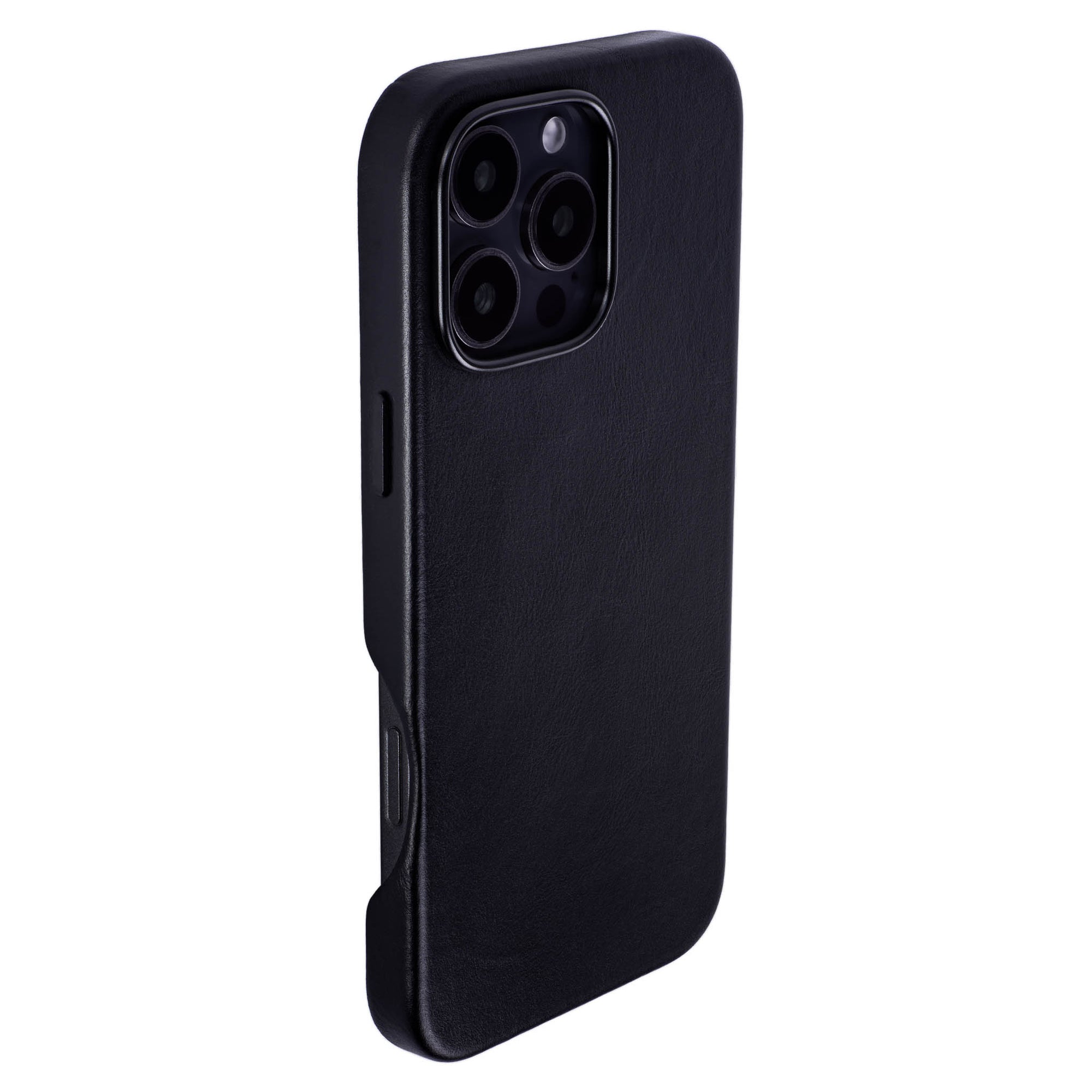 genuine leather slim case for iphone 16 pro max metal camera ring and buttons