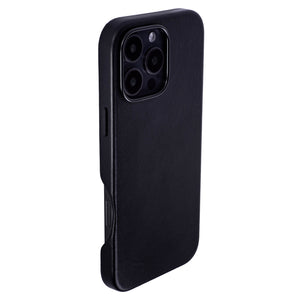 genuine leather slim case for iphone 16 pro max metal camera ring and buttons