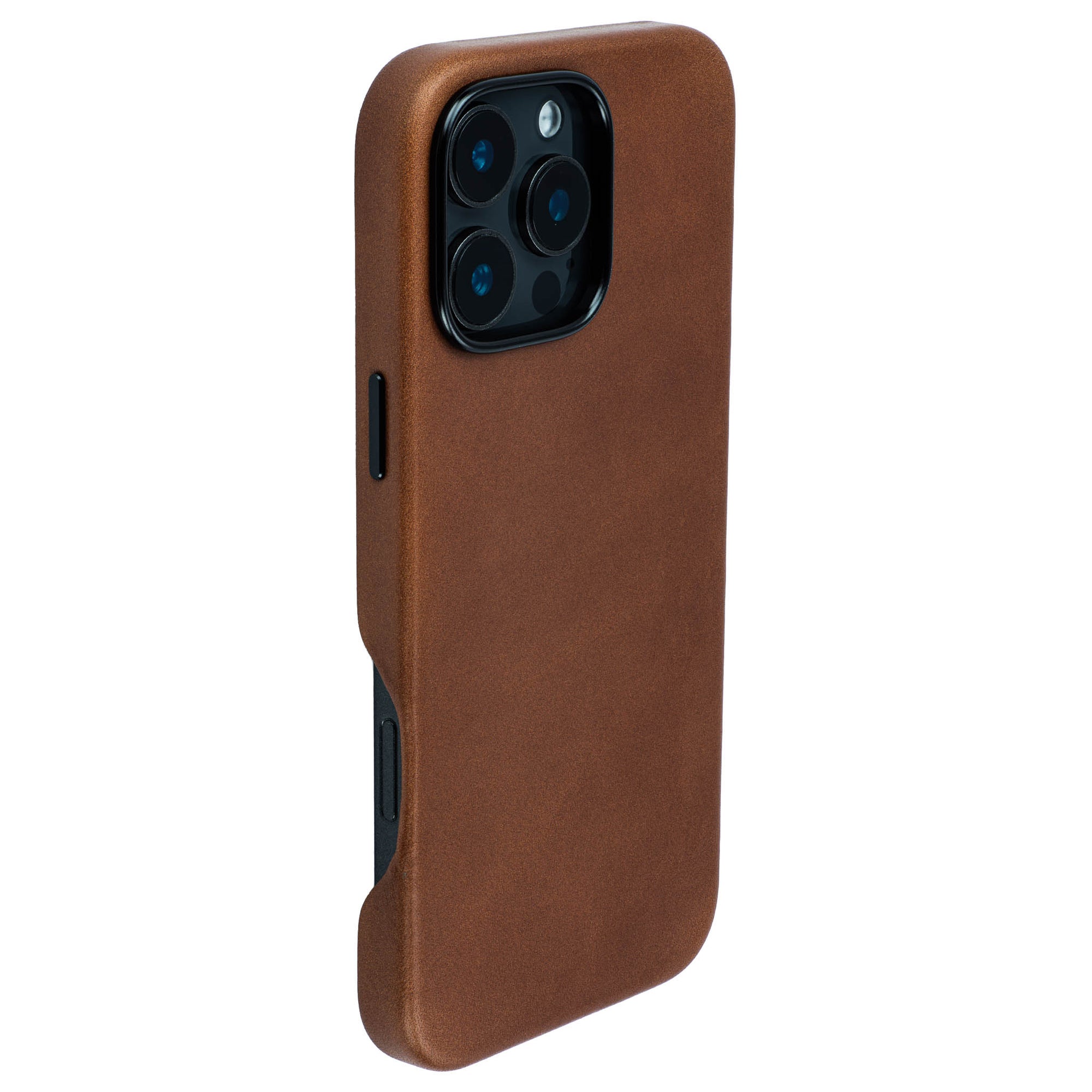 genuine leather slim case for iphone 16 pro max metal camera ring and buttons