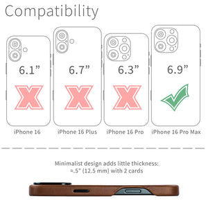 compatibility of the msgl v2 leather case with iphone 16 pro max (6.9 inch)