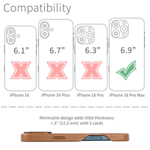 compatibility of the msgl v2 leather case with iphone 16 pro max (6.9 inch)