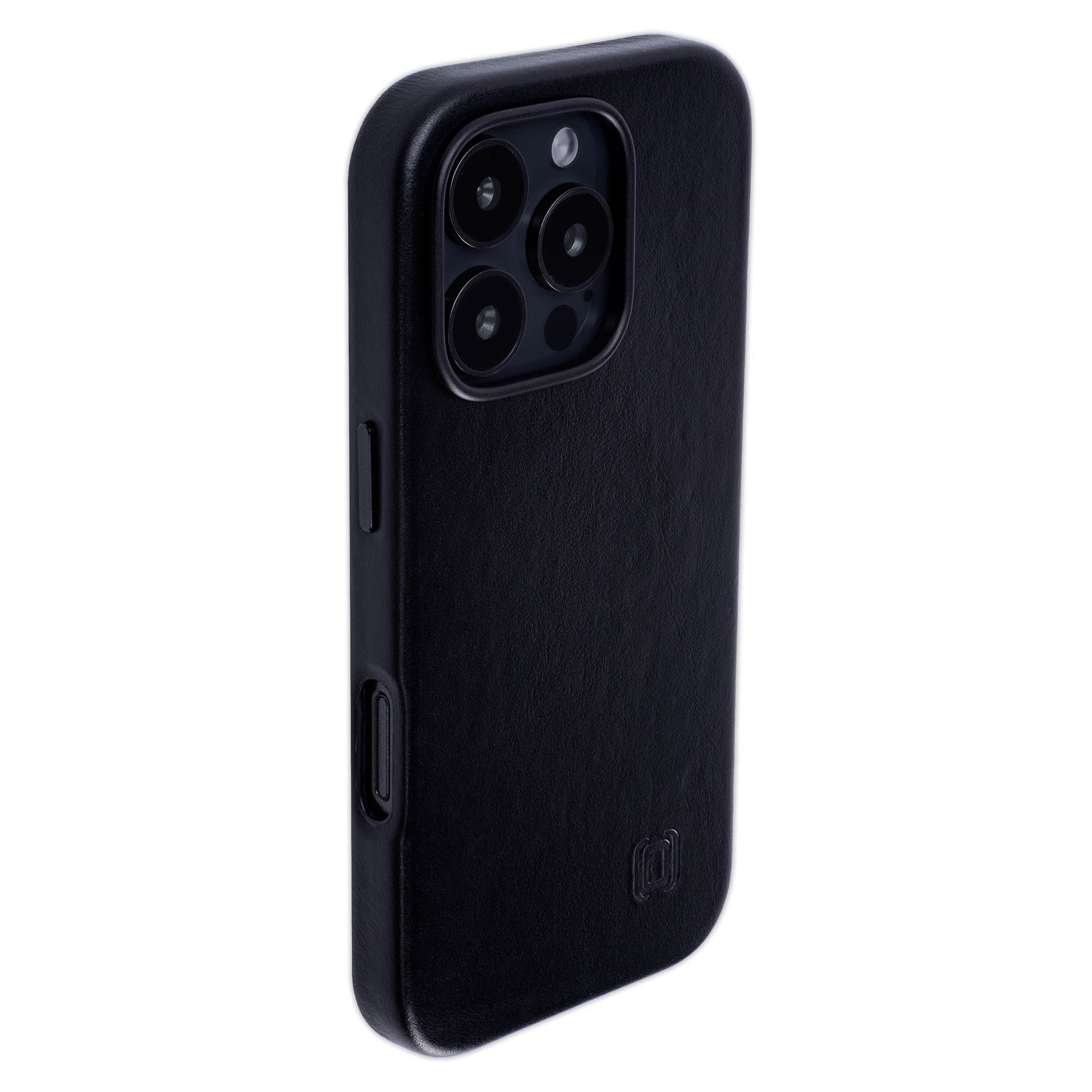 genuine leather slim case for iphone 16 pro metal camera ring and buttons