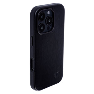 genuine leather slim case for iphone 16 pro metal camera ring and buttons