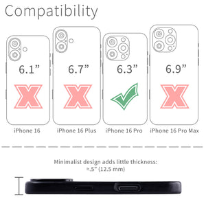 compatibility of the msgl leather case with iphone 16 pro (6.3 inch)