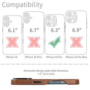 compatibility of the msgl v2 leather case with iphone 16 pro (6.3 inch)