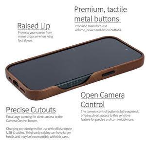 full access to camera button with lip and edge protection
