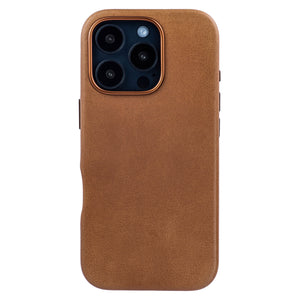 photo showing oil-waxed leather color for msgl genuine leather case