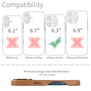 compatibility of the msgl v2 leather case with iphone 16 pro (6.3 inch)