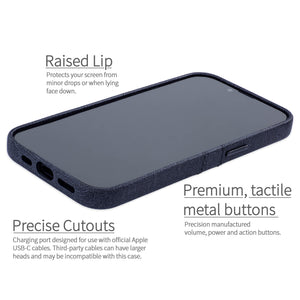 completely exposed camera button, metal tactile buttons raised lip around edge for protection