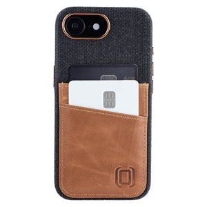 Fabric and Leather Card Case for iPhone 16e – M2F