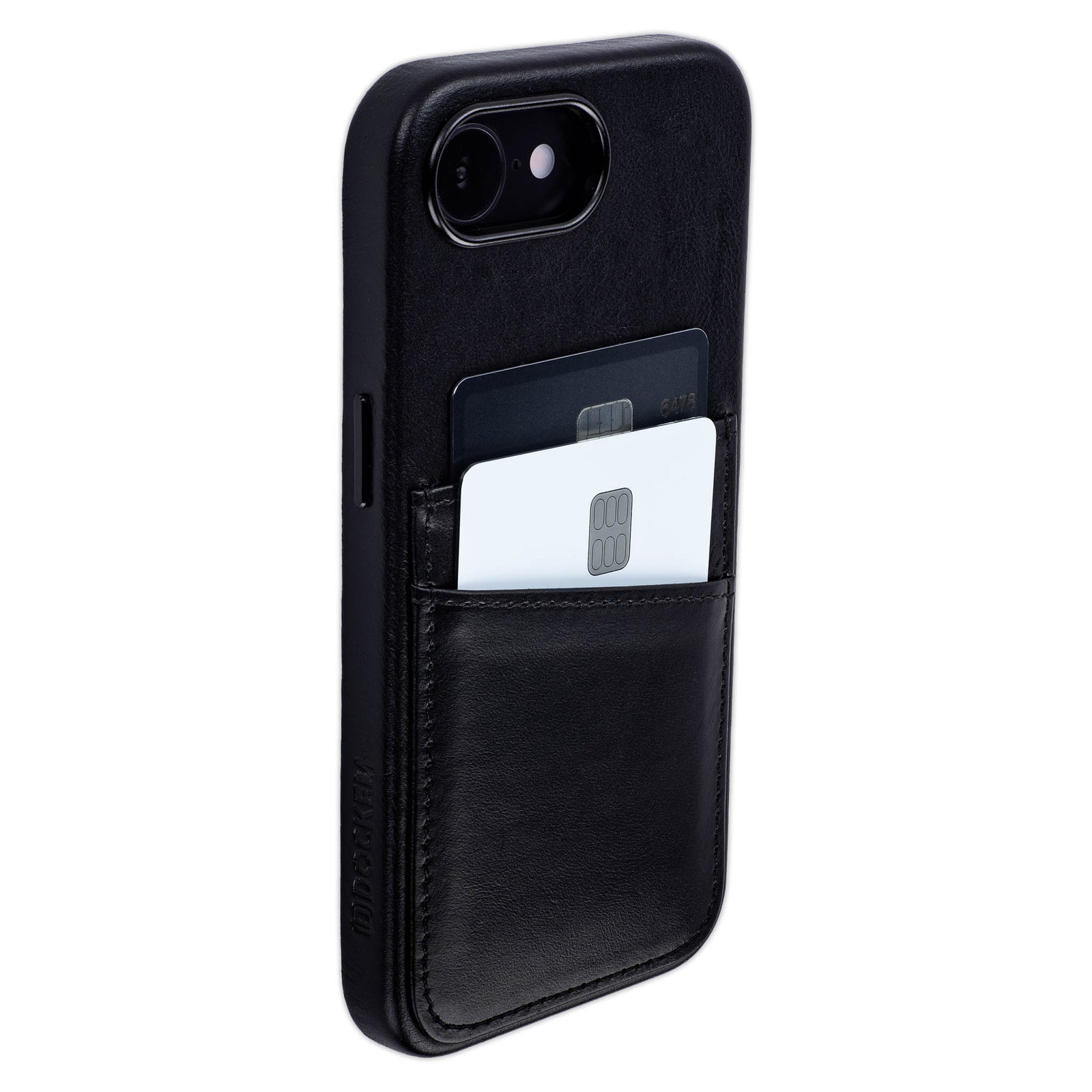 genuine leather m2gl case for iphone 16e with 2 card holder slots