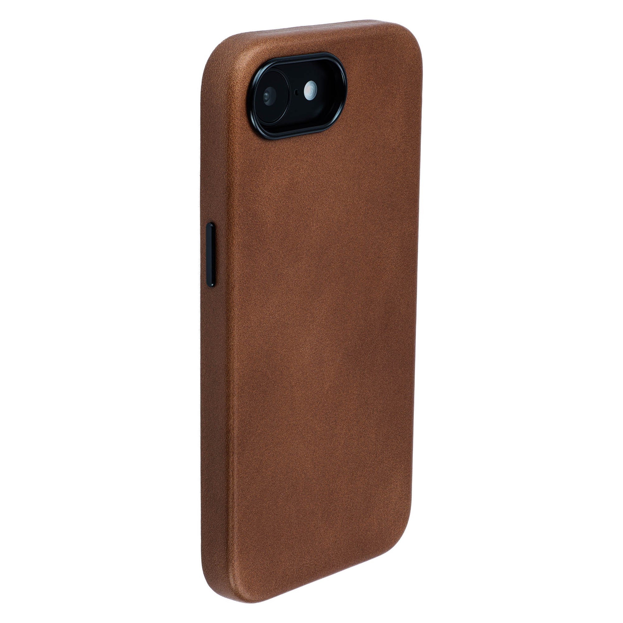 genuine leather slim case for iphone 16e metal camera ring and buttons