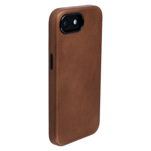 genuine leather slim case for iphone 17e and 16e metal camera ring and buttons