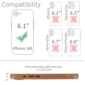 compatibility of the msgl leather case with iphone 16e (6.1 inch)