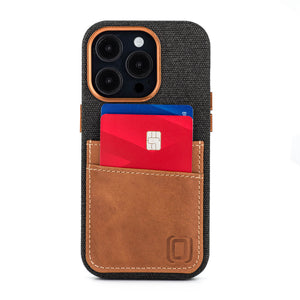 iPhone 14 Pro Fabric M2F Card Case [Light Brown]