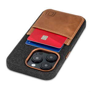 iPhone 14 Pro Fabric M2F Card Case [Light Brown]