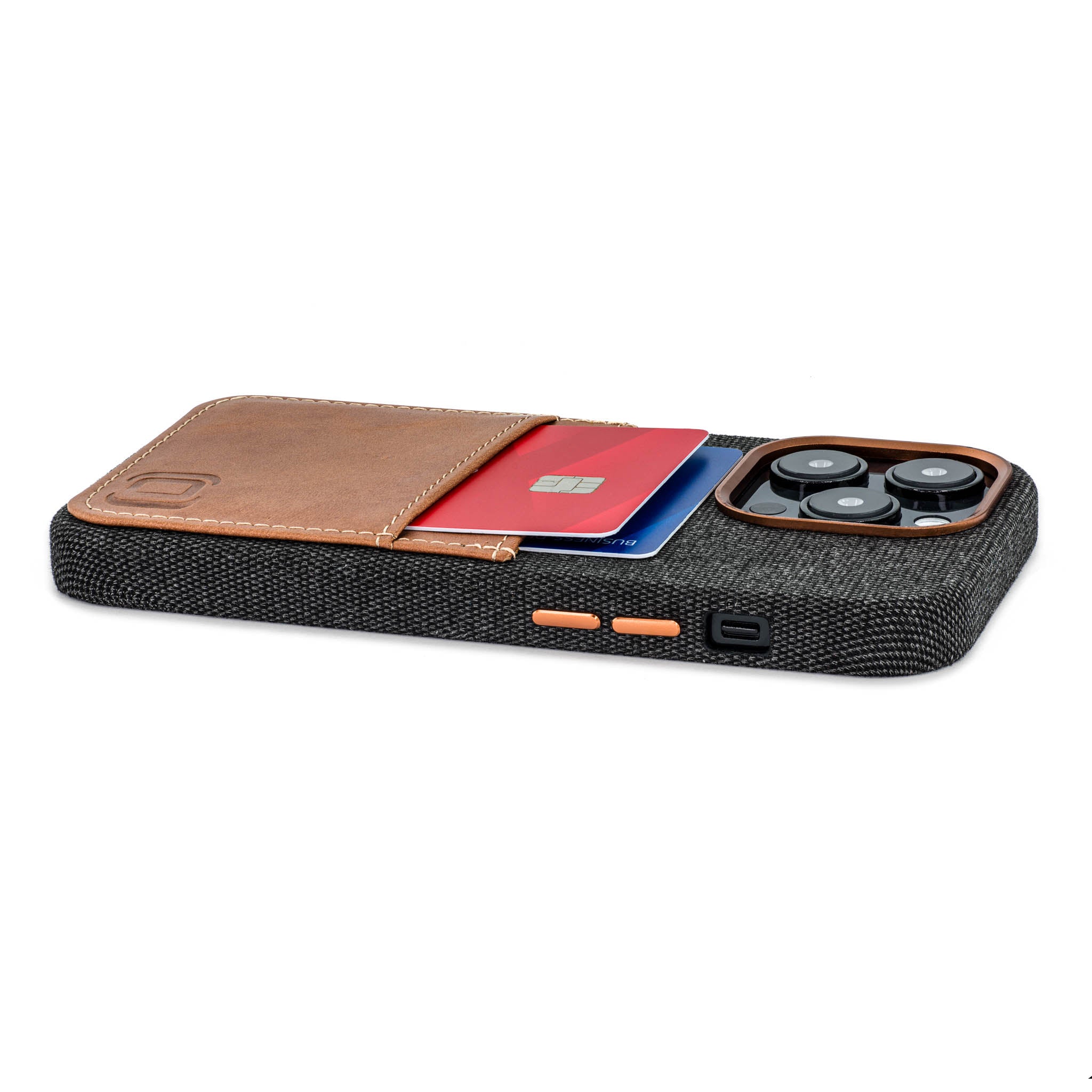 iPhone 14 Pro Fabric M2F Card Case [Light Brown]