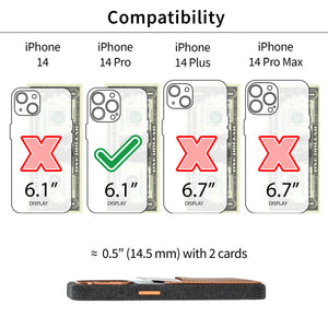 iPhone 14 Pro Fabric M2F Card Case [Light Brown]