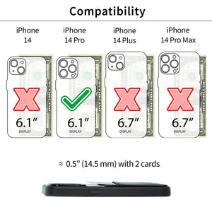 iPhone 14 Pro Genuine Leather M2GL Card Case [Black]