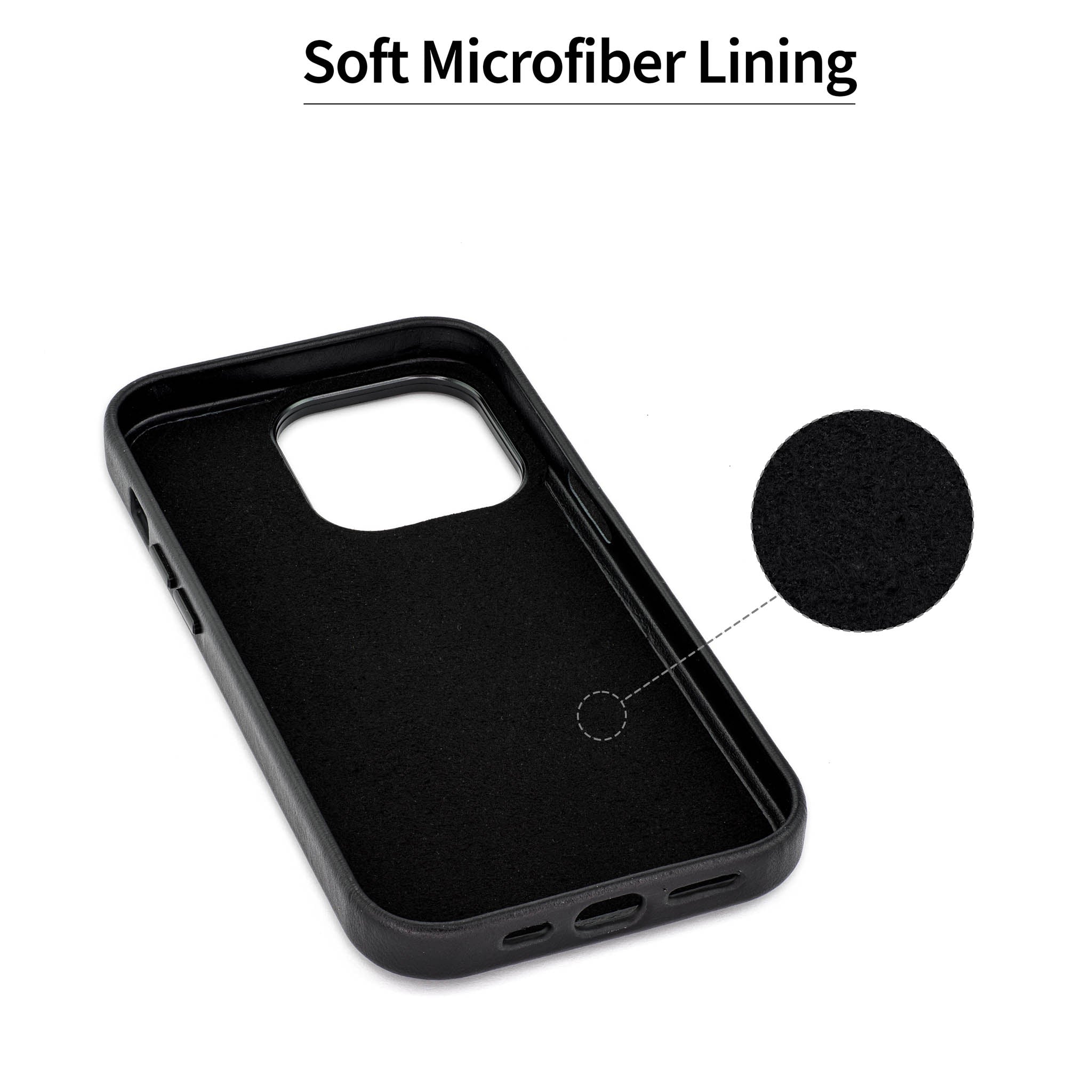 iPhone 14 Pro Genuine Leather M2GL Card Case [Black]