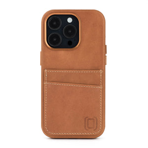 iPhone 14 Pro Genuine Leather M2GL Card Case [Light Brown]