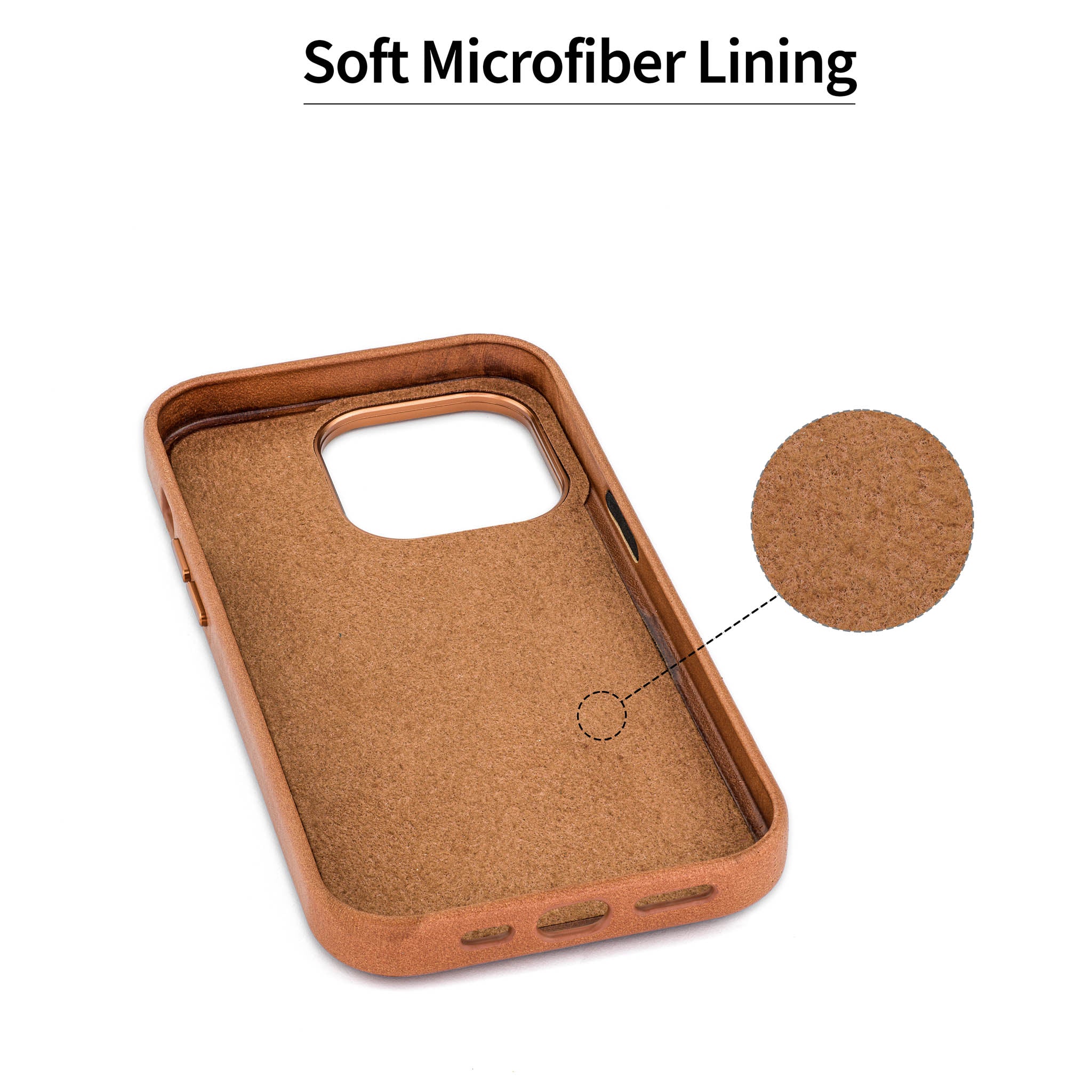 iPhone 14 Pro Genuine Leather M2GL Card Case [Light Brown]