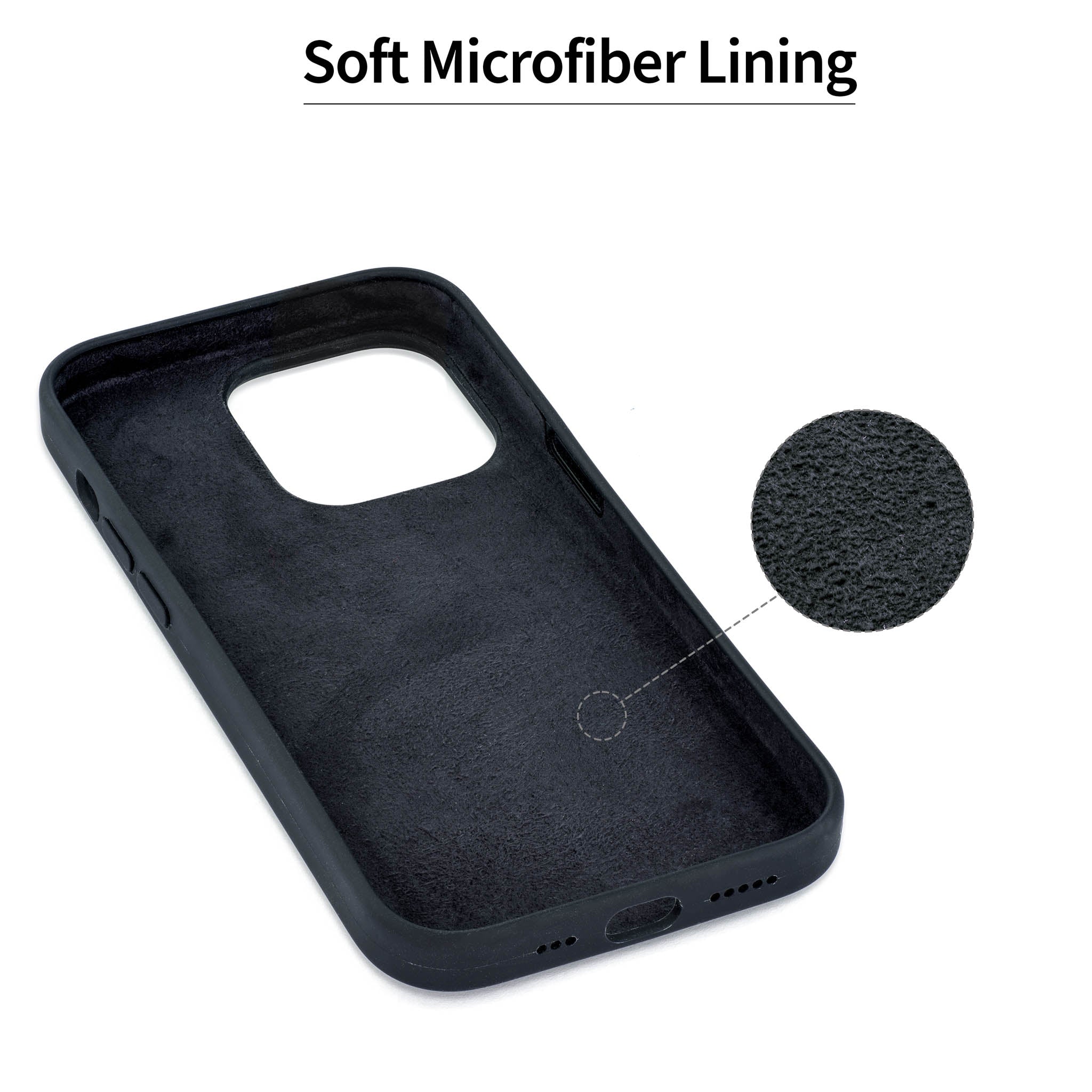 iPhone 14 Pro Silicone M2L Card Case [Black]