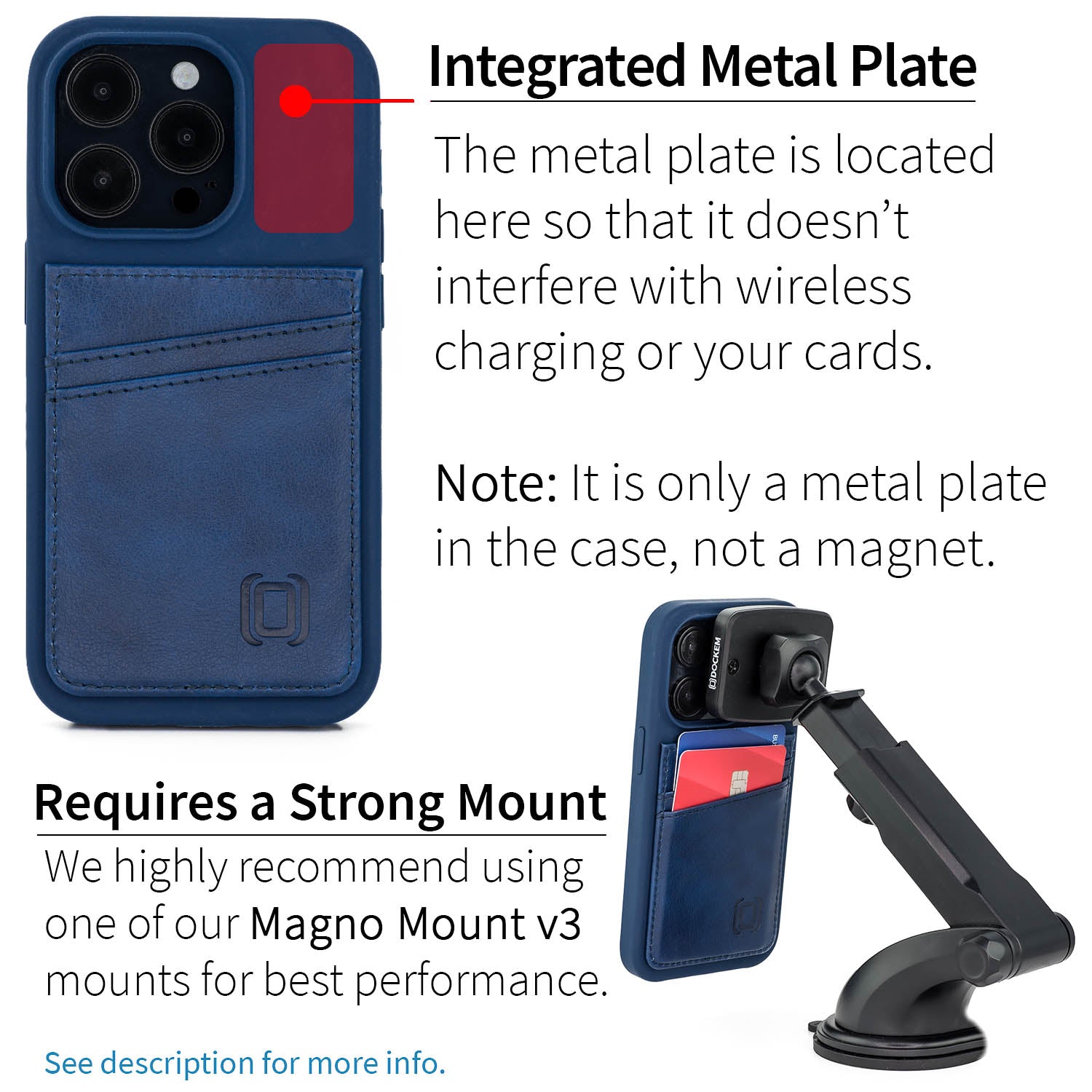 iPhone 14 Pro Silicone M2L Card Case [Navy]