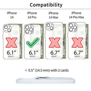iPhone 14 Pro Silicone M2L Card Case [White]