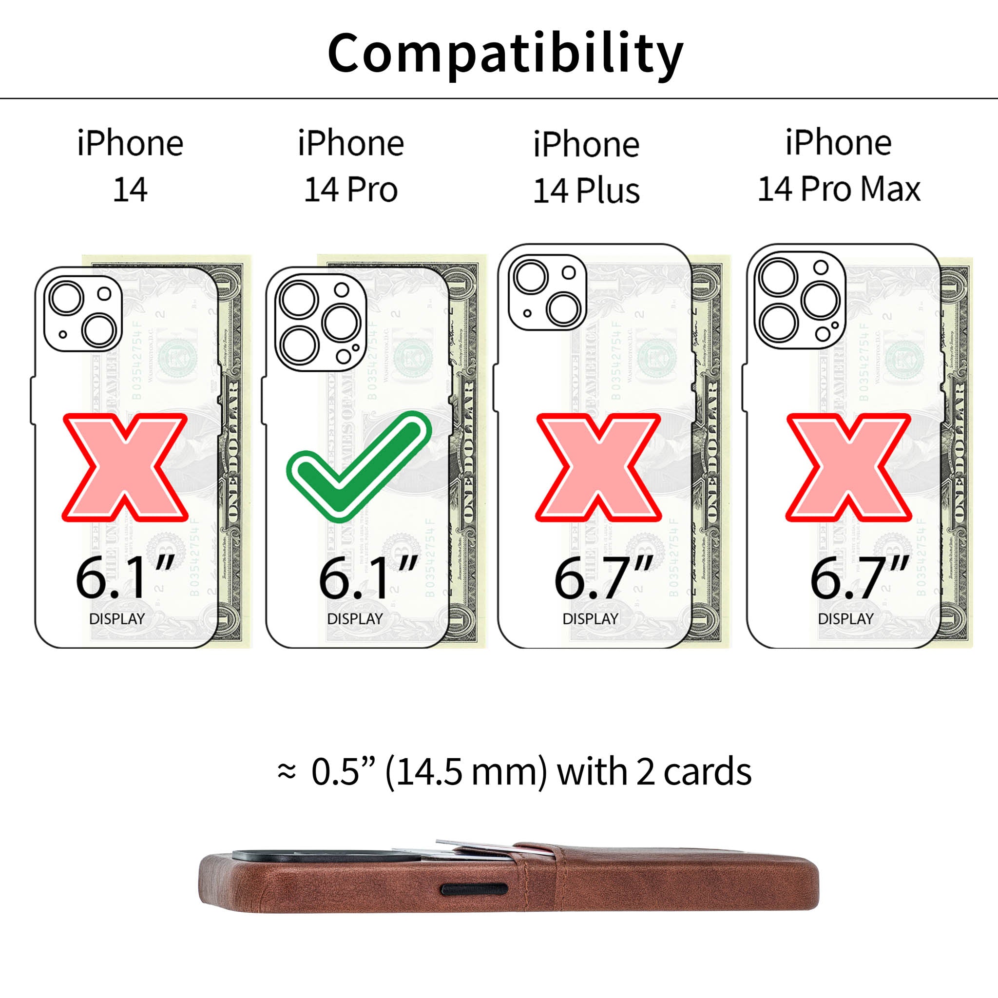 iPhone 14 Pro Exec M2 Card Case [Brown]