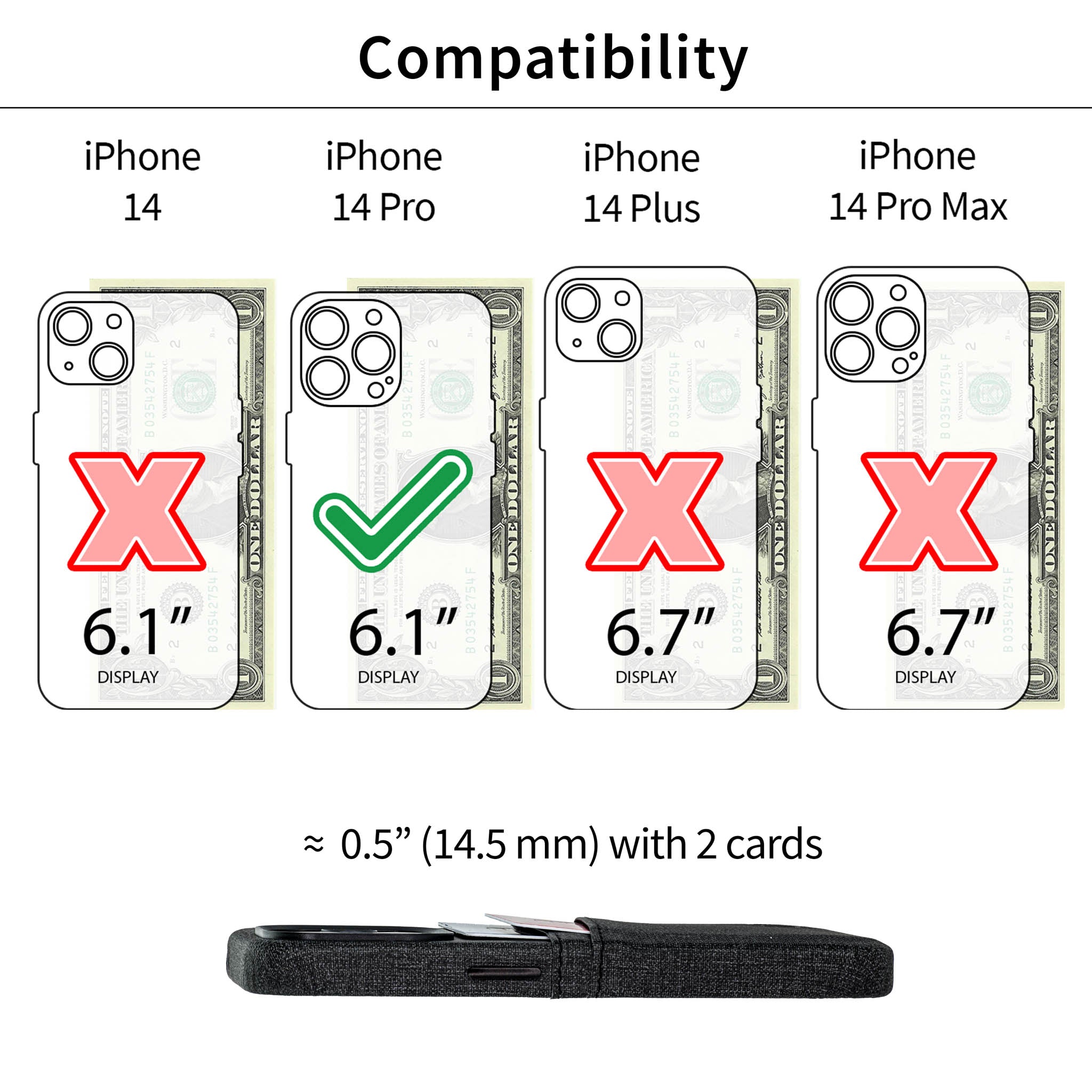 iPhone 14 Pro Luxe M2 Card Case [Black]
